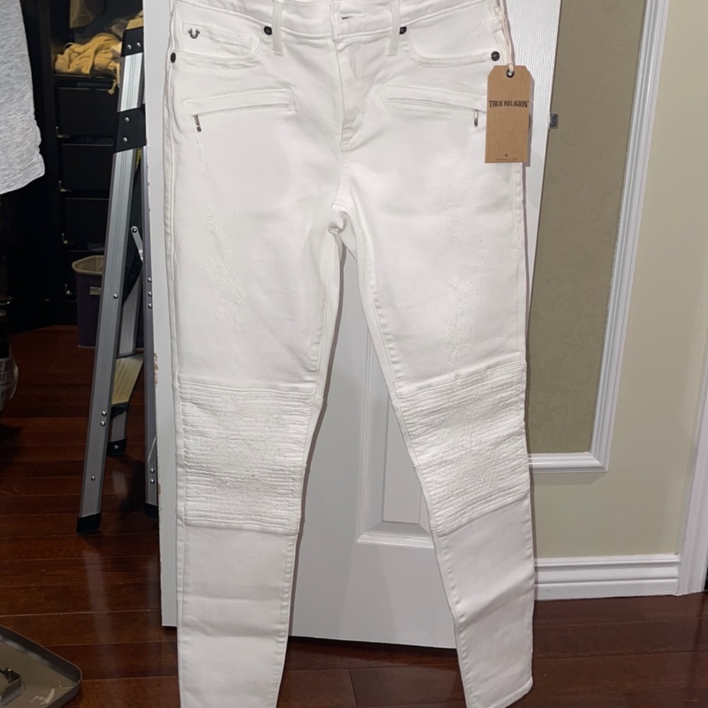 True Religion White Skinny Jeans